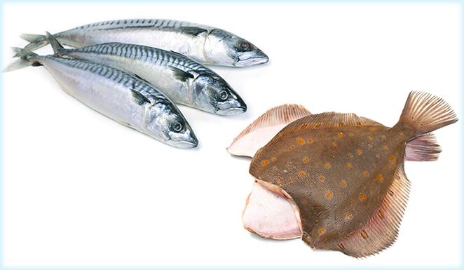 Mackerel and flounder - fish, increases potency in men